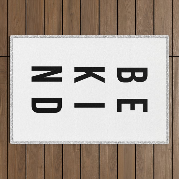 Be kind Outdoor Rug Gallery Image 1