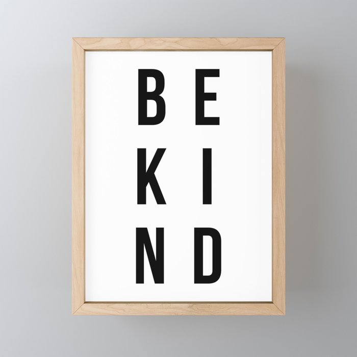 Be kind Mini Art Print Gallery Image 1