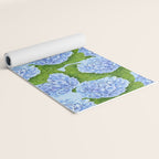 Blue hydrangea watercolor  Yoga Mat Gallery Image 2