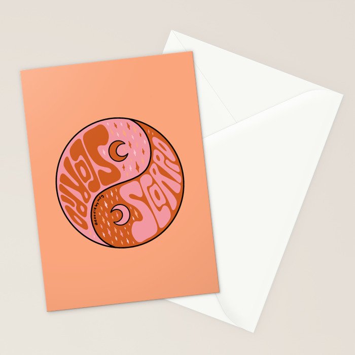 Scorpio Yin Yang Stationery Card Gallery Image 2