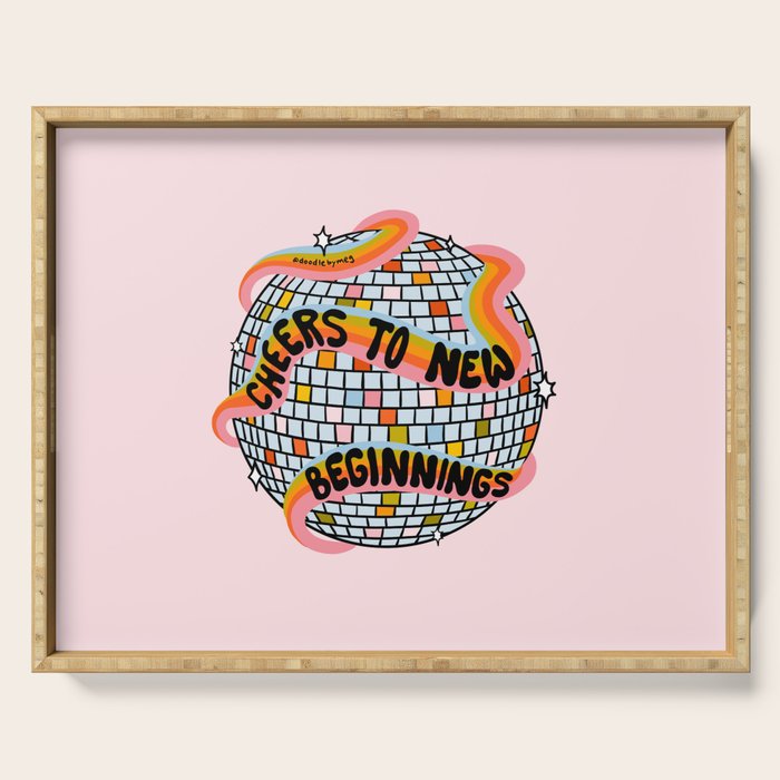 Cheers to New Beginnings Serving Tray Gallery Image 1