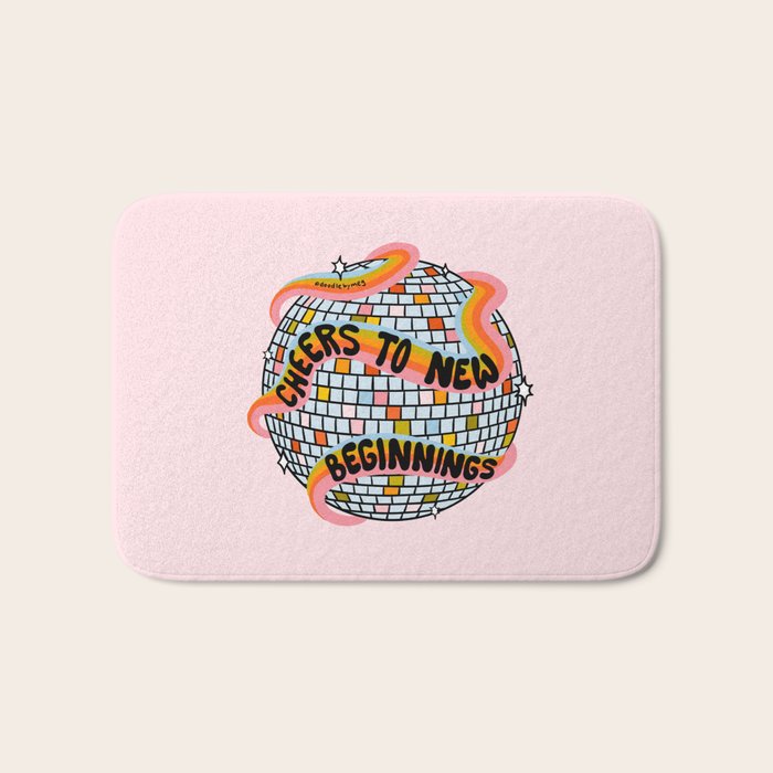 Cheers to New Beginnings Bath Mat Gallery Image 1