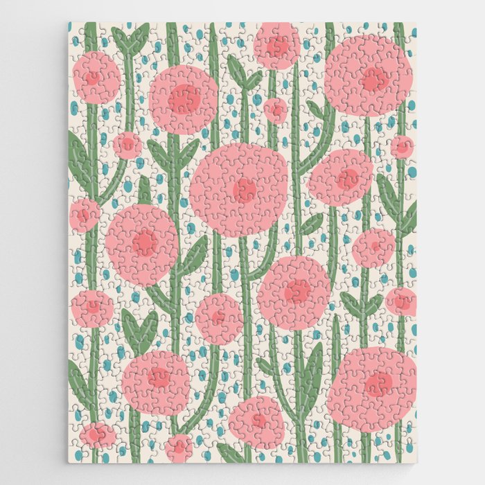 Flower Market Amsterdam Retro Scandi Spring Print Jigsaw Puzzle Gallery Image 1