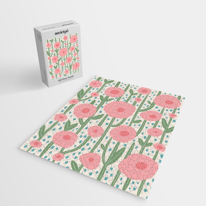 Flower Market Amsterdam Retro Scandi Spring Print Jigsaw Puzzle Gallery Image 2