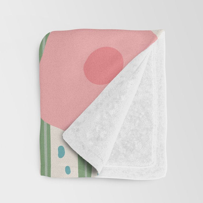Flower Market Amsterdam Retro Scandi Spring Print Throw Blanket Gallery Image 3