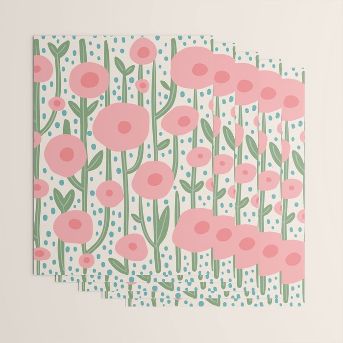 Flower Market Amsterdam Retro Scandi Spring Print Wrapping Paper Gallery Image 3