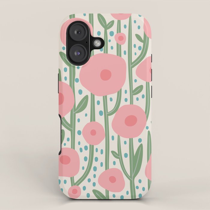 Flower Market Amsterdam Retro Scandi Spring Print iPhone Case Gallery Image 1
