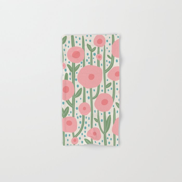 Flower Market Amsterdam Retro Scandi Spring Print Bath Towel Gallery Image 1