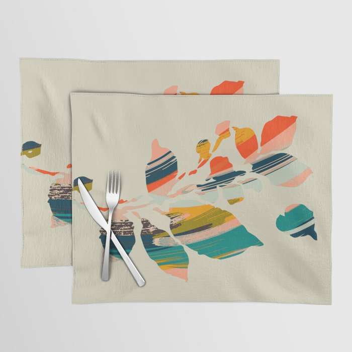 Colorful Poplar tree leaf Placemat Gallery Image 1