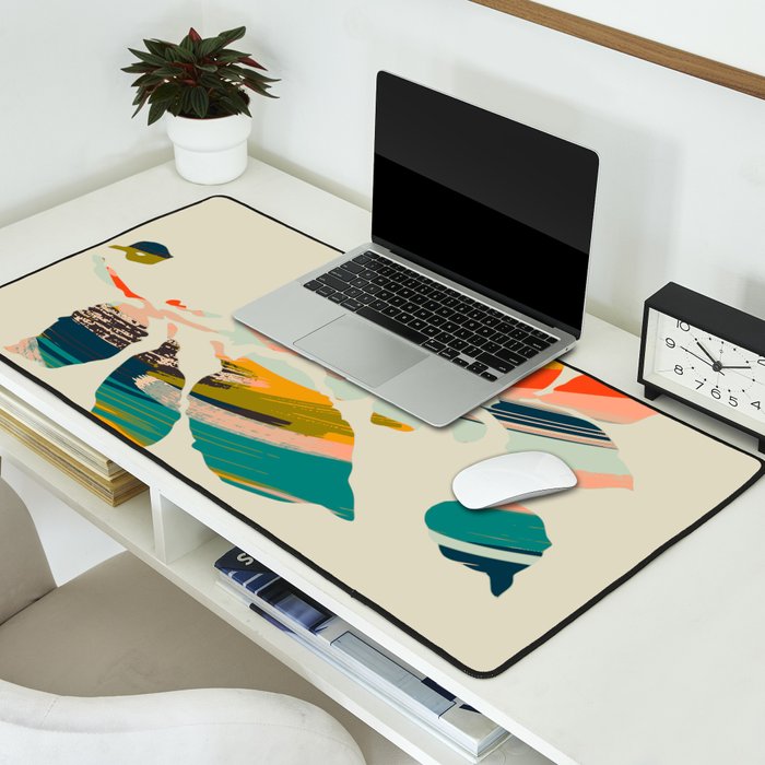 Colorful Poplar tree leaf Desk Mat Gallery Image 2