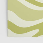 Modern Retro Liquid Swirl Abstract in Light Lime Avocado Green Tones Poster Gallery Image 3
