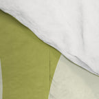 Modern Retro Liquid Swirl Abstract in Light Lime Avocado Green Tones Comforter Gallery Image 4