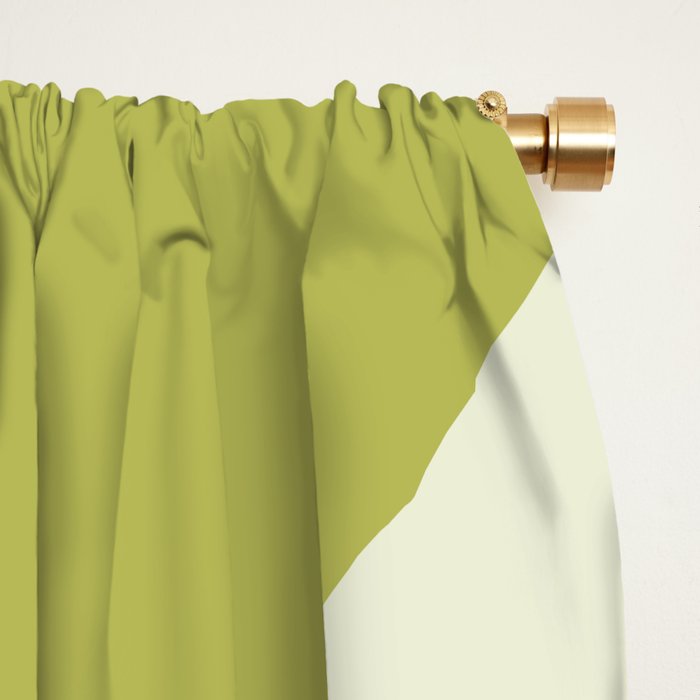Modern Retro Liquid Swirl Abstract in Light Lime Avocado Green Tones Window Curtain Gallery Image 2