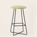 Modern Retro Liquid Swirl Abstract in Light Lime Avocado Green Tones Stool Gallery Image 1