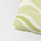 Modern Retro Liquid Swirl Abstract in Light Lime Avocado Green Tones Pillow Sham Gallery Image 4