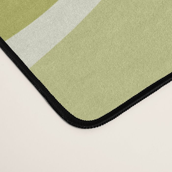 Modern Retro Liquid Swirl Abstract in Light Lime Avocado Green Tones Desk Mat Gallery Image 4