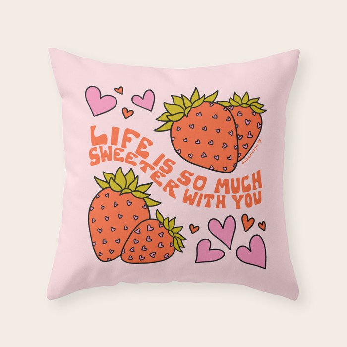 Life Is So Much Sweeter With You Throw Pillow Gallery Image 6