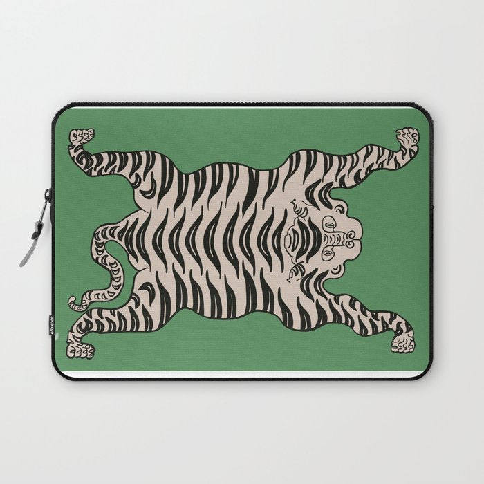 Tiger Green Laptop Sleeve Gallery Image 1