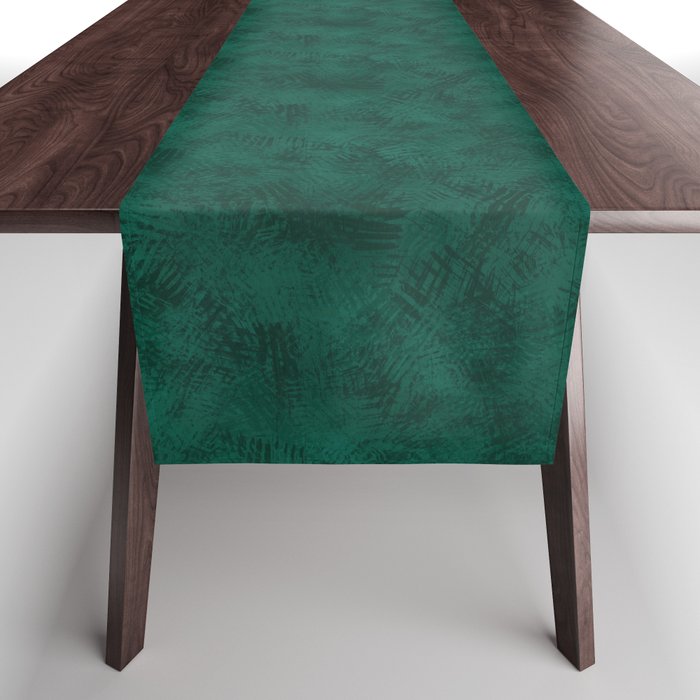 Emerald Scraped Texture Table Runner Gallery Image 1