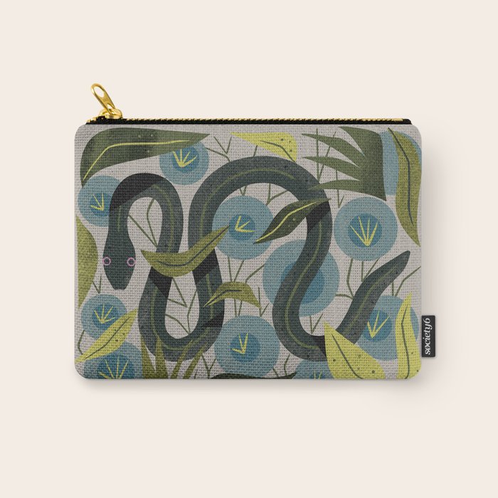 Floral Snake Carry All Pouch Gallery Image 1