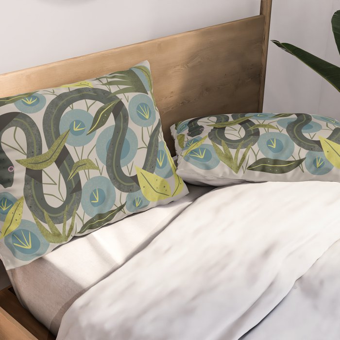 Floral Snake Pillow Sham Gallery Image 2