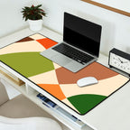Abstract Mid-century Retro Earthy Shapes Desk Mat Gallery Image 2