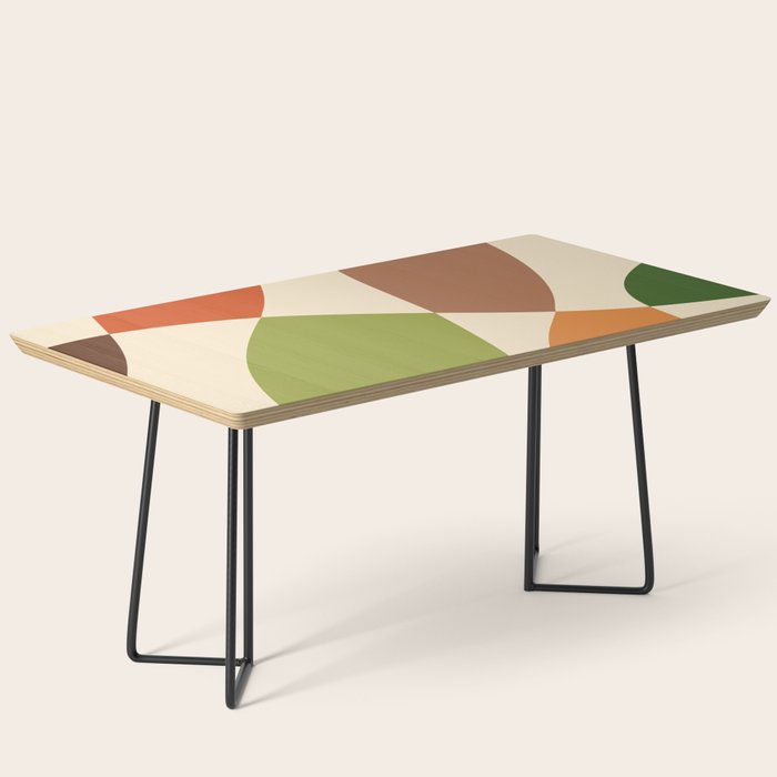 Abstract Mid-century Retro Earthy Shapes Coffee Table Gallery Image 1
