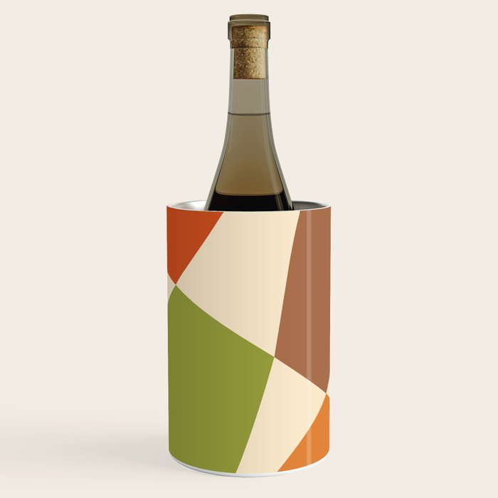 Abstract Mid-century Retro Earthy Shapes Wine Chiller Gallery Image 1