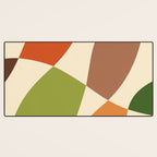 Abstract Mid-century Retro Earthy Shapes Desk Mat Gallery Image 3
