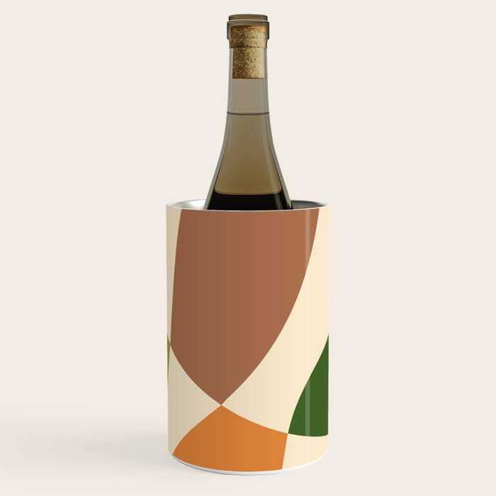 Abstract Mid-century Retro Earthy Shapes Wine Chiller Gallery Image 3
