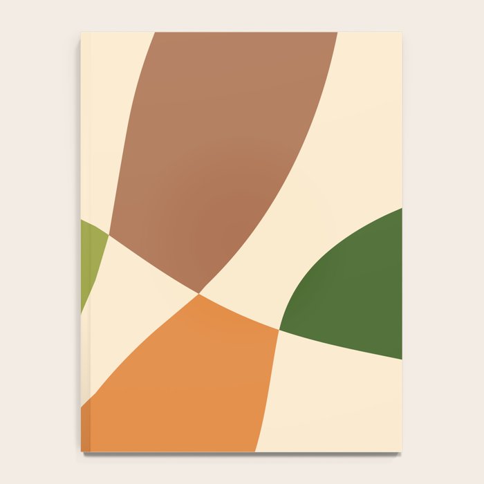 Abstract Mid-century Retro Earthy Shapes Notebook Gallery Image 4