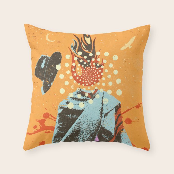 PSYCHEDELIC COWBOY Throw Pillow Gallery Image 6