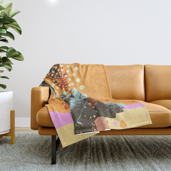 PSYCHEDELIC COWBOY Throw Blanket Gallery Image 1