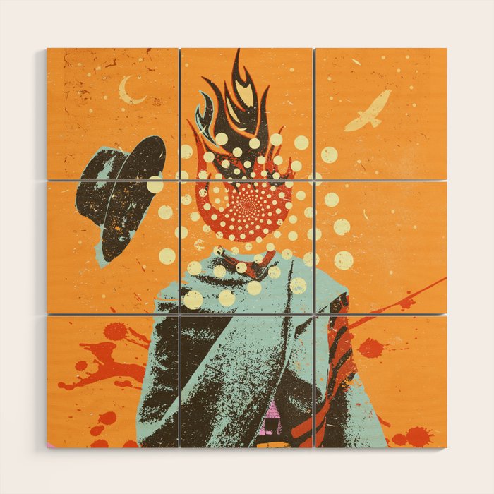 PSYCHEDELIC COWBOY Wood Wall Art Gallery Image 1