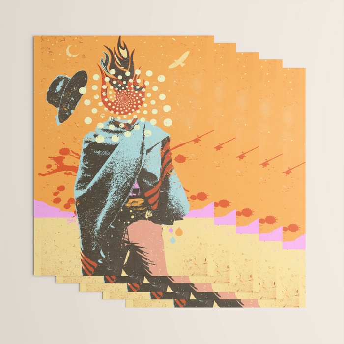 PSYCHEDELIC COWBOY Wrapping Paper Gallery Image 3