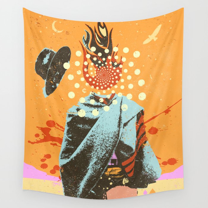 PSYCHEDELIC COWBOY Wall Tapestry Gallery Image 4