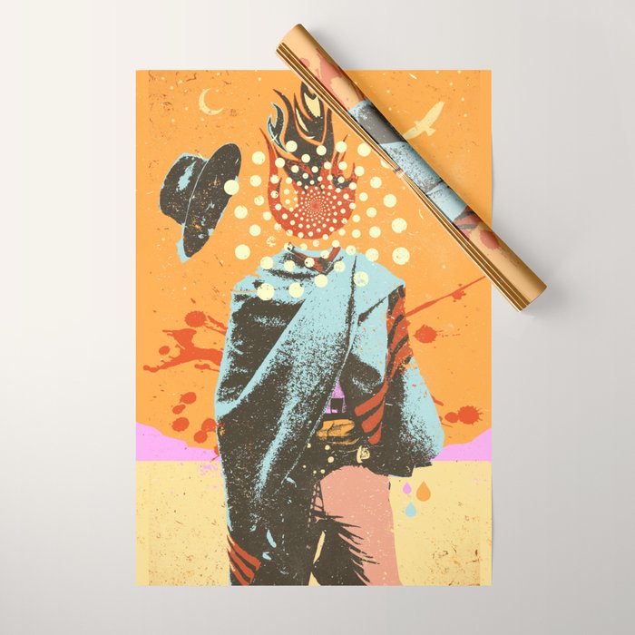 PSYCHEDELIC COWBOY Wrapping Paper Gallery Image 1