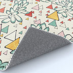Succulent and triangles seamless pattern Rug Gallery Image 4