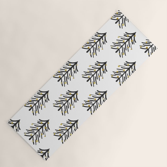 Black and gold spiky tree Yoga Mat Gallery Image 1