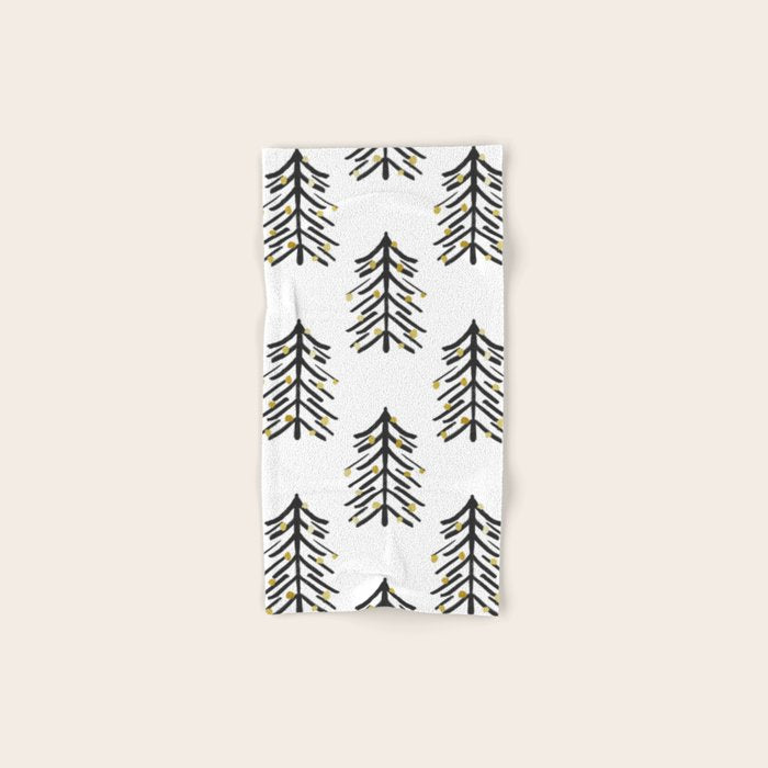 Black and gold spiky tree Bath Towel Gallery Image 1