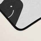 Black and white love heart doodle pattern Desk Mat Gallery Image 4