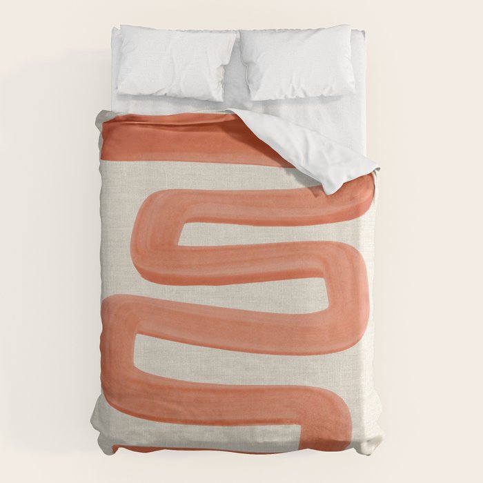 Orange Ghost Road  Duvet Cover Gallery Image 1