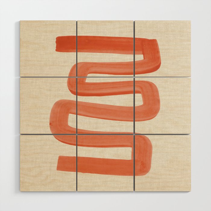 Orange Ghost Road  Wood Wall Art Gallery Image 1