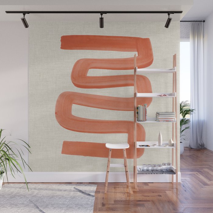 Orange Ghost Road  Wall Mural Gallery Image 1