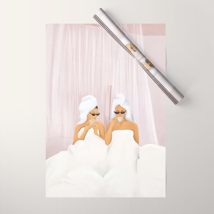 Morning with a friend Wrapping Paper Gallery Image 1