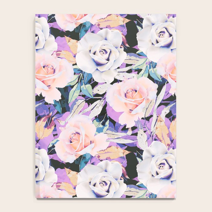 Modern Dark Vibrant Flowery D Notebook Gallery Image 4