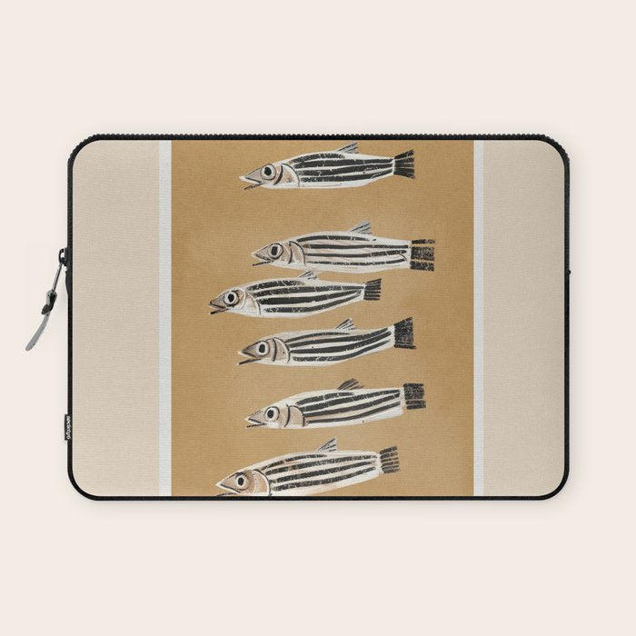 Minimal Fish Study Laptop Sleeve Gallery Image 1