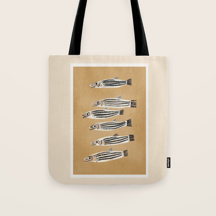 Minimal Fish Study Tote Bag Gallery Image 1