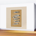 Minimal Fish Study Wall Mural Gallery Image 2