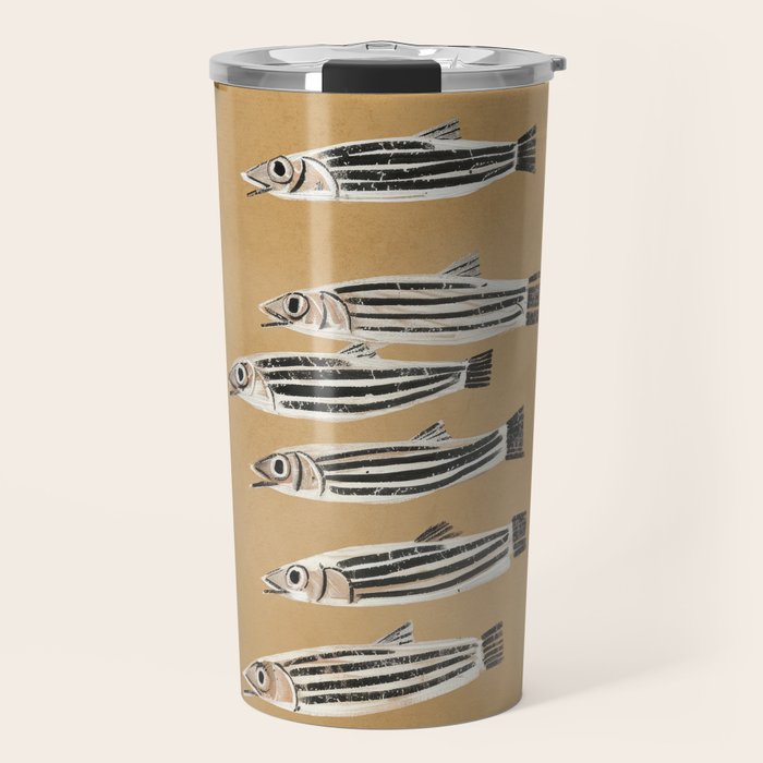 Minimal Fish Study Travel Mug Gallery Image 1